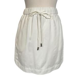 Banana Republic White Drawstring Skirt with Pockets – Size Small Causal Chic